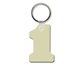 a cream key tag - number one - spot color