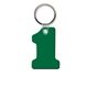 a opaque green key tag - number one - spot color