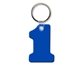 a opaque blue key tag - number one - spot color