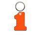 a trans neon orange key tag - number one - spot color