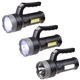a group of lyra rechargeable cob worklight + led flashlight