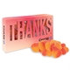 a group of thanks die cut box with sour peachy hearts