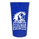 a royal blue super size 32 oz stadium cup