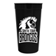 a black super size 32 oz stadium cup