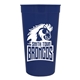 a navy blue super size 32 oz stadium cup