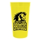 a yellow super size 32 oz stadium cup
