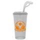 a frost cup & clear lid super size 32 oz stadium cup with lid and straw