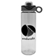 a clear bottle & gray with black spout lid the freedom bottle - 28 oz tritan(tm) renew bottle with silicone loop handle lid