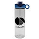 a clear bottle & cyan with blue spout lid the freedom bottle - 28 oz tritan(tm) renew bottle with silicone loop handle lid