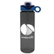 a smoke bottle & cyan with blue spout lid the freedom bottle - 28 oz tritan(tm) renew bottle with silicone loop handle lid