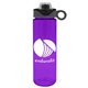 a transparent violet bottle & gray with black spout lid the freedom bottle - 28 oz tritan(tm) renew bottle with silicone loop handle lid