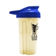 a translucent pastel yellow tumbler & royal blue lid 20 oz next gen tumbler with usa drink thru lid