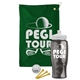 a green towel & white lid & transparent smoke bottle the tourney - golf kit