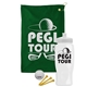 a green towel & white lid & white bottle the tourney - golf kit