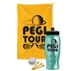 a athletic gold towel & black lid & transparent teal bottle the tourney - golf kit