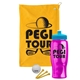 a athletic gold towel & cyan lid & transparent hot pink bottle the tourney - golf kit
