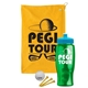 a athletic gold towel & cyan lid & transparent green bottle the tourney - golf kit