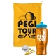 a athletic gold towel & cyan lid & transparent orange bottle the tourney - golf kit