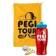 a athletic gold towel & cyan lid & transparent red bottle the tourney - golf kit