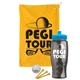 a athletic gold towel & cyan lid & transparent smoke bottle the tourney - golf kit