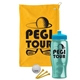 a athletic gold towel & cyan lid & transparent teal bottle the tourney - golf kit