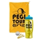 a athletic gold towel & cyan lid & transparent yellow bottle the tourney - golf kit