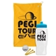 a athletic gold towel & cyan lid & white bottle the tourney - golf kit