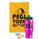 a athletic gold towel & green lid & transparent hot pink bottle the tourney - golf kit