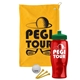 a athletic gold towel & green lid & transparent red bottle the tourney - golf kit