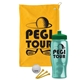 a athletic gold towel & green lid & transparent teal bottle the tourney - golf kit