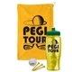 a athletic gold towel & green lid & transparent yellow bottle the tourney - golf kit