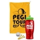 a athletic gold towel & lime green lid & transparent red bottle the tourney - golf kit