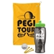 a athletic gold towel & lime green lid & transparent smoke bottle the tourney - golf kit