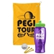 a athletic gold towel & lime green lid & transparent violet bottle the tourney - golf kit
