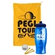 a athletic gold towel & navy blue lid & transparent blue bottle the tourney - golf kit