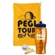 a athletic gold towel & navy blue lid & transparent orange bottle the tourney - golf kit