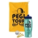 a athletic gold towel & navy blue lid & transparent teal bottle the tourney - golf kit