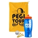 a athletic gold towel & orange lid & transparent blue bottle the tourney - golf kit
