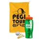 a athletic gold towel & orange lid & transparent green bottle the tourney - golf kit