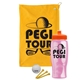 a athletic gold towel & orange lid & transparent pink bottle the tourney - golf kit