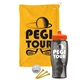 a athletic gold towel & orange lid & transparent smoke bottle the tourney - golf kit