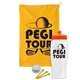 a athletic gold towel & orange lid & white bottle the tourney - golf kit