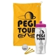 a athletic gold towel & pink lid & clear bottle the tourney - golf kit