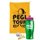 a athletic gold towel & pink lid & transparent green bottle the tourney - golf kit