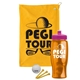 a athletic gold towel & pink lid & transparent orange bottle the tourney - golf kit