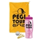 a athletic gold towel & pink lid & transparent pink bottle the tourney - golf kit