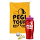 a athletic gold towel & pink lid & transparent red bottle the tourney - golf kit