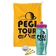 a athletic gold towel & pink lid & transparent teal bottle the tourney - golf kit