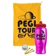 a athletic gold towel & red lid & transparent hot pink bottle the tourney - golf kit