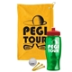 a athletic gold towel & red lid & transparent green bottle the tourney - golf kit